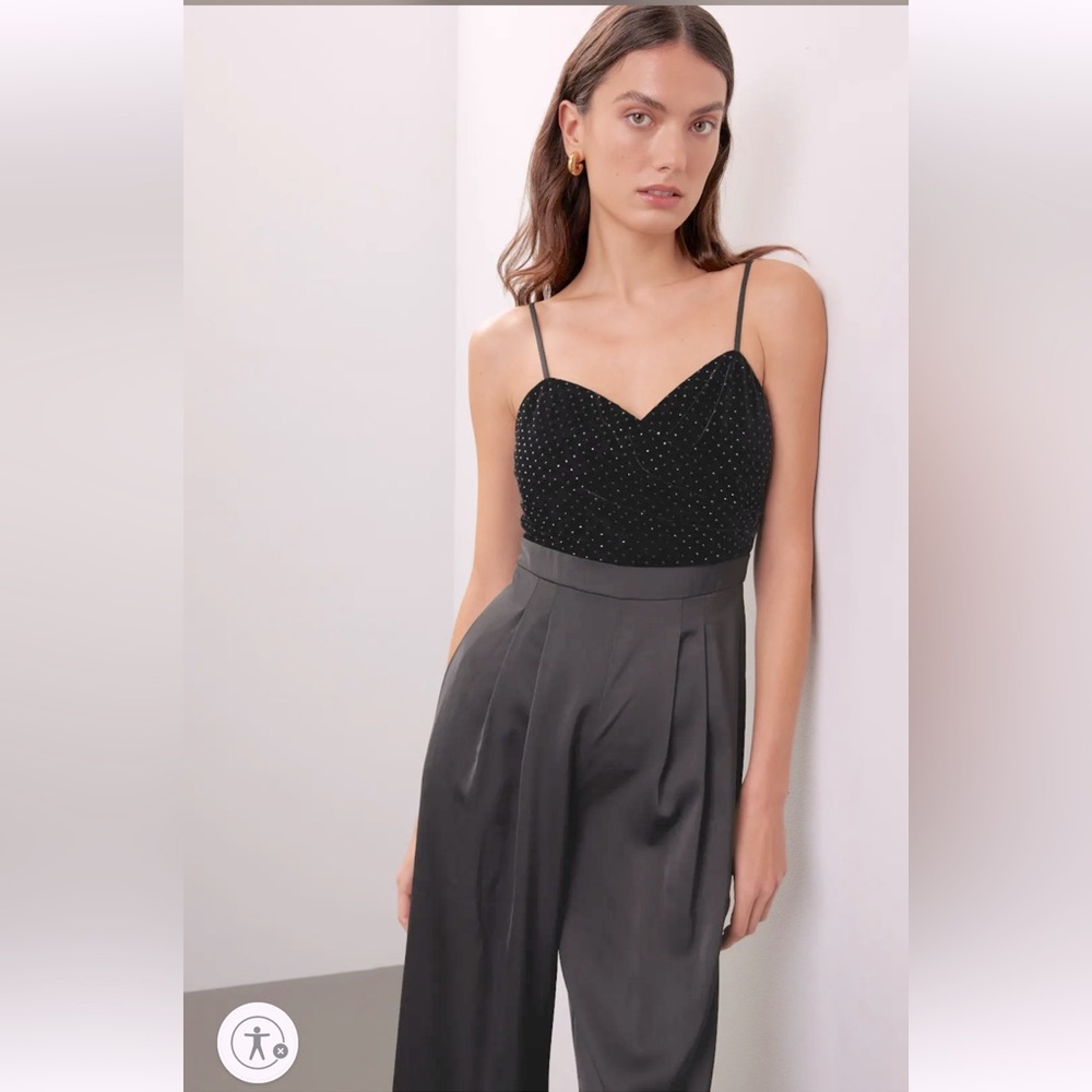 NWT Liv Foster Velvet Jumpsuit - Picture 6 of 9